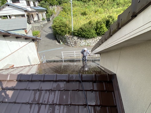 水洗い、養生　221014